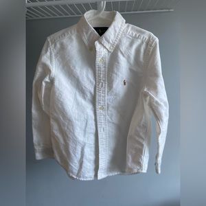 Boys white Ralph Lauren button down